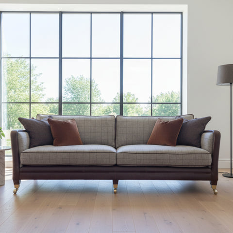 Compact sofa combining classic design and practicality.