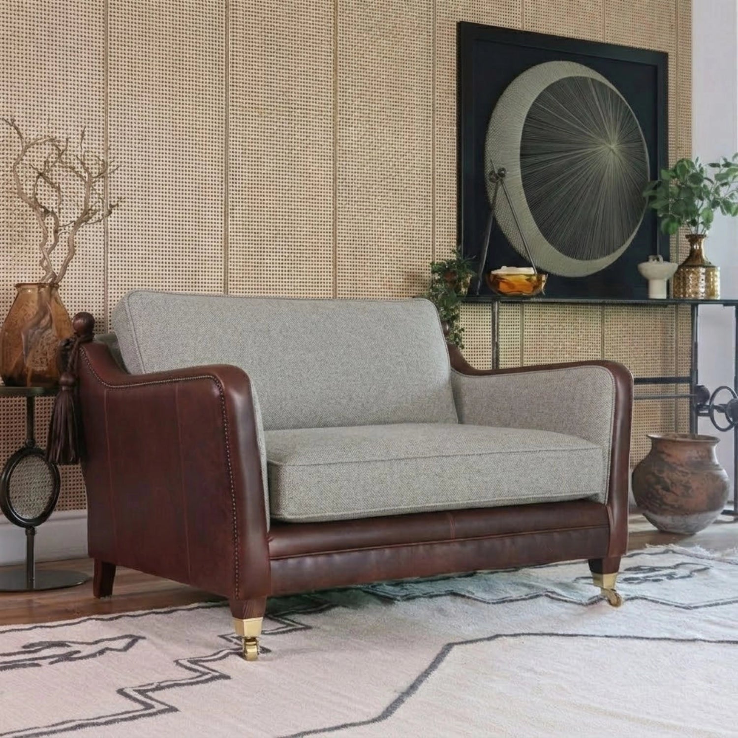 Stylish snuggler for relaxed living spaces.