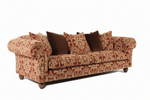 Elgar Grand Tetrad Sofa in Enigma Claret Fabric