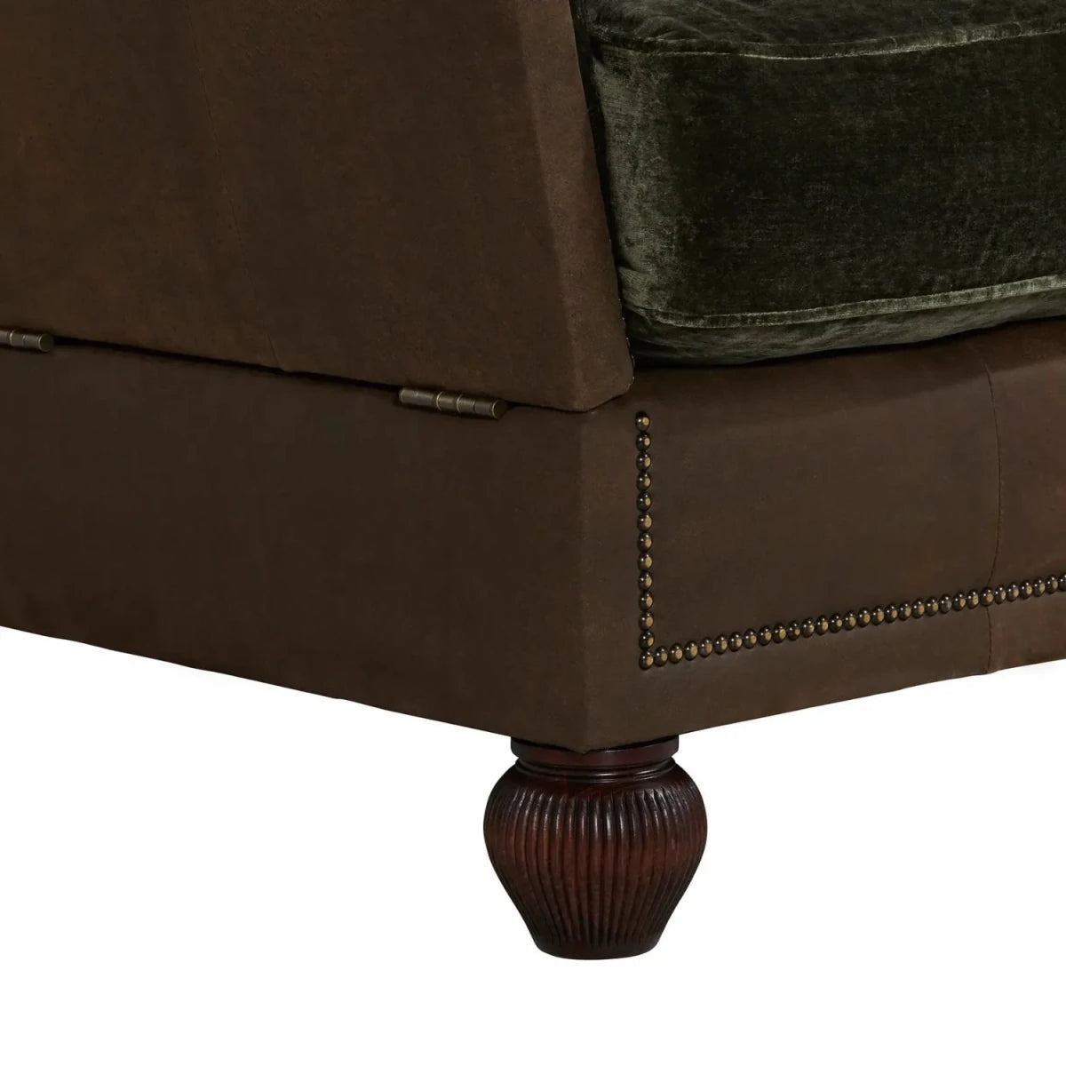 Solid wooden sofa feet providing strong and stable support.