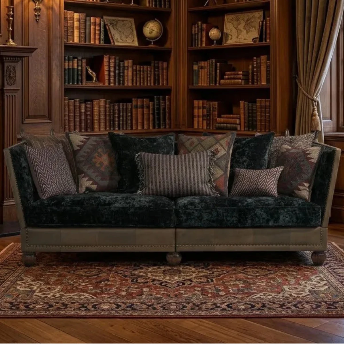 Elegant midi sofa with traditional styling and modern comfort