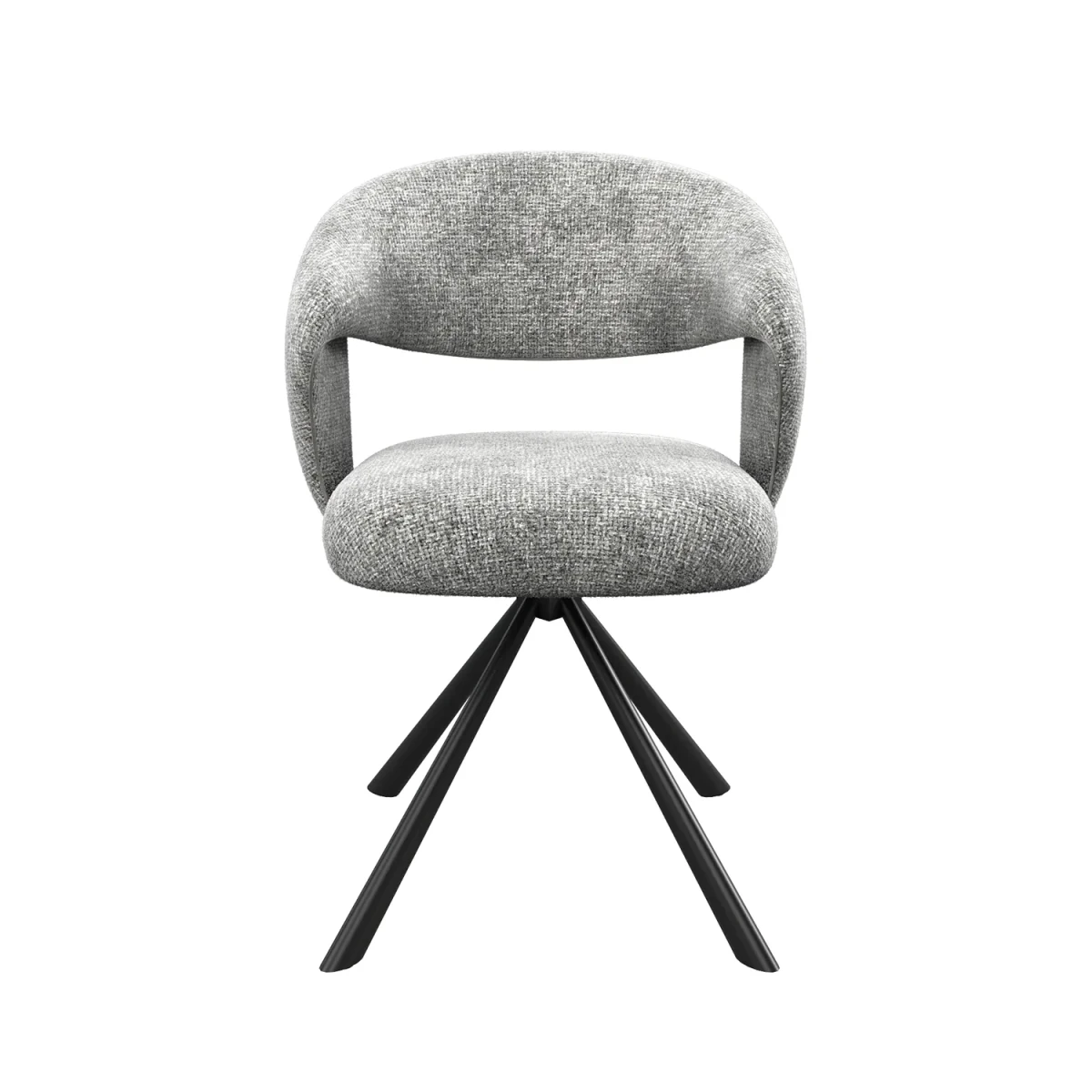 Tevere Grey Fabric Swivel Dining Chairs – Set of 4, 6 or 8