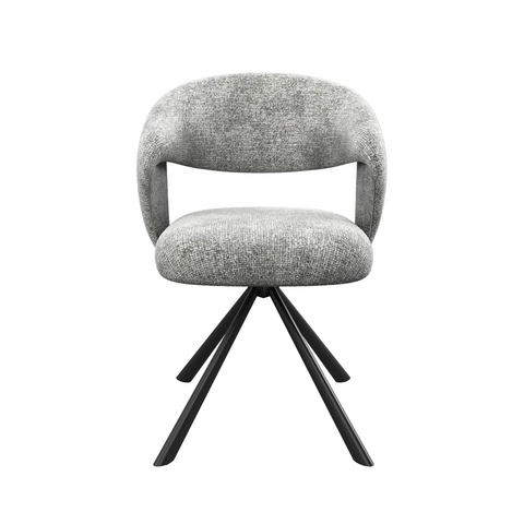 Tevere Grey Fabric Swivel Dining Chairs – Set of 4, 6 or 8