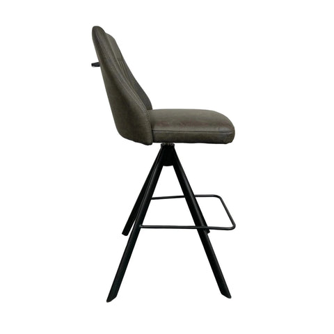 Texas Faux Leather Swivel Bar Stools – Set of 2