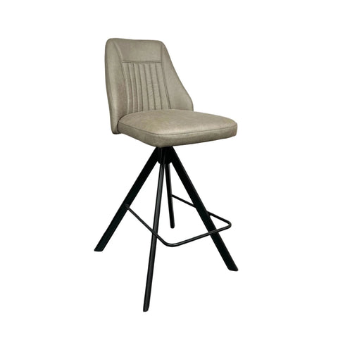 Texas Faux Leather Swivel Bar Stools – Set of 2