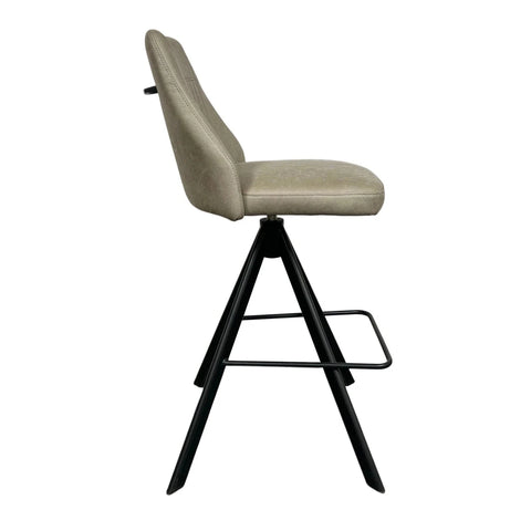 Texas Faux Leather Swivel Bar Stools – Set of 2