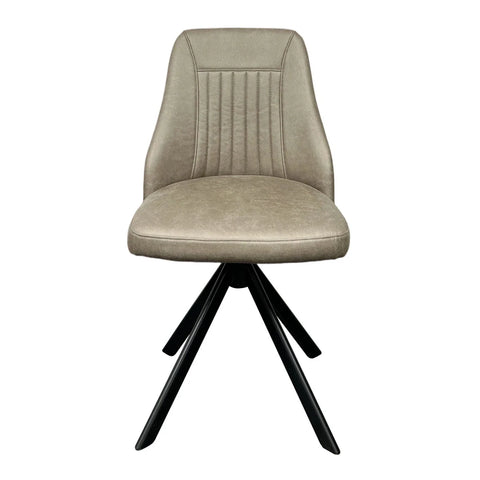 Texas Faux Leather Swivel Dining Chairs – Set of 4