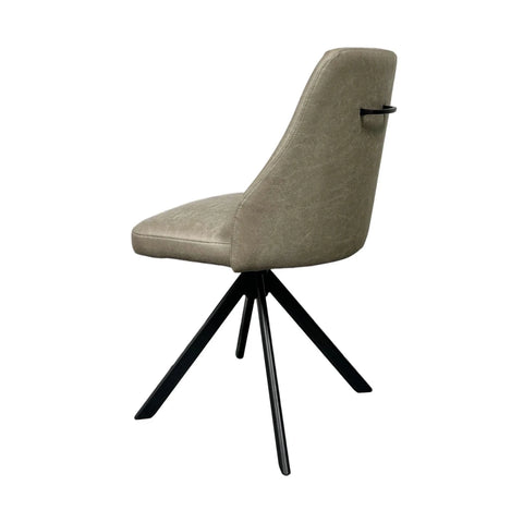 Texas Faux Leather Swivel Dining Chairs – Set of 4