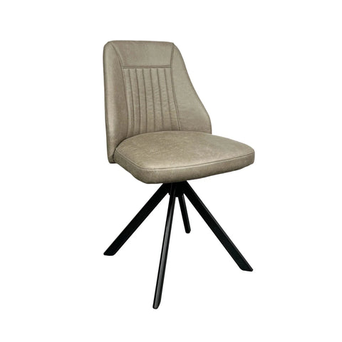 Texas Faux Leather Swivel Dining Chairs – Set of 4