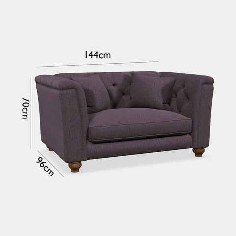 Wood Bros Thetford Chesterfield Sofa - Herringbone Fabric