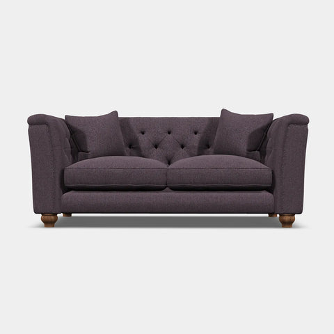 Wood Bros Thetford Chesterfield Sofa - Herringbone Fabric. Choose from Large, Medium or Snuggler Chair. Available in a variety of fabrics - Sofa in Herringbone Heather 