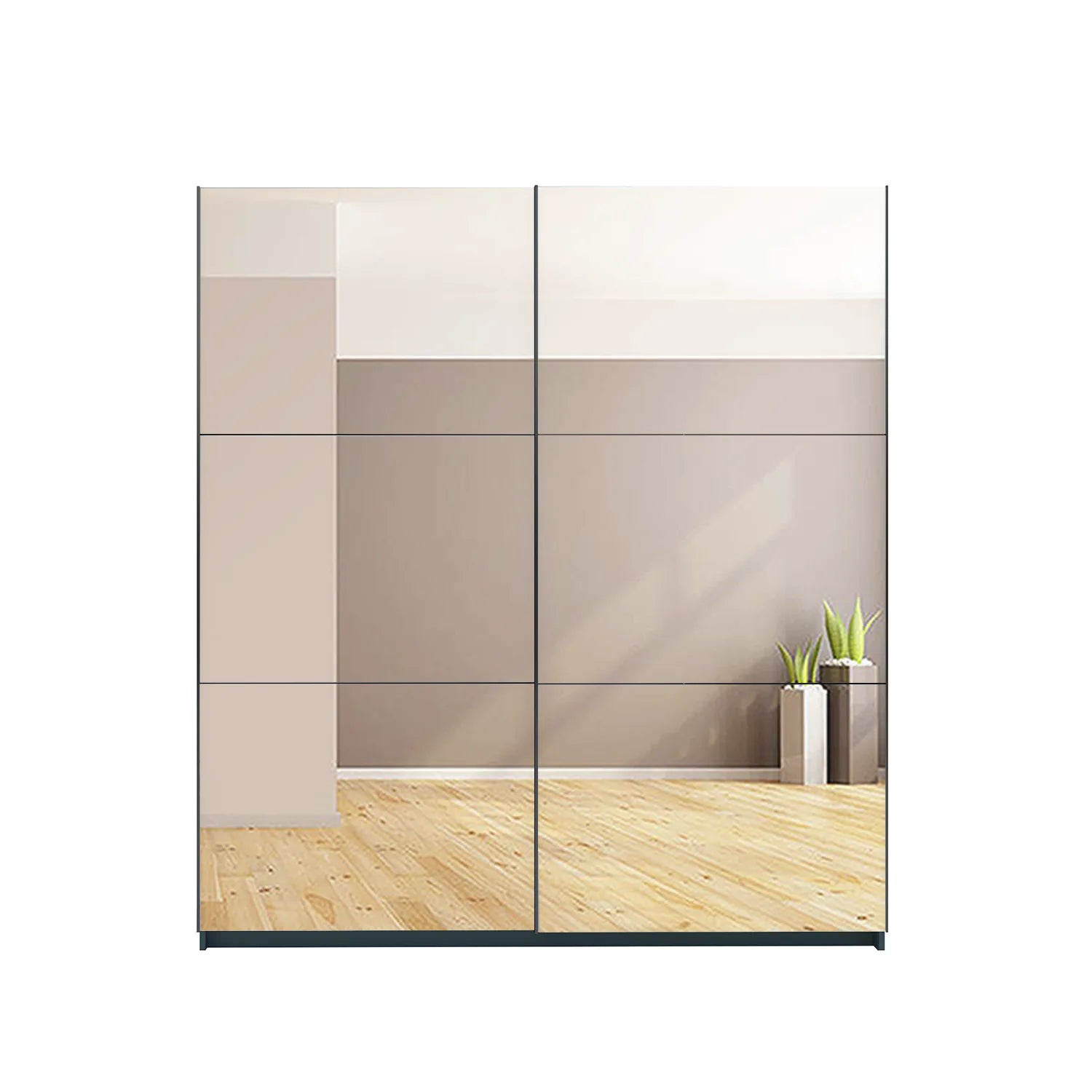 Thorvik 228cm Full Mirror Sliding Door Wardrobe