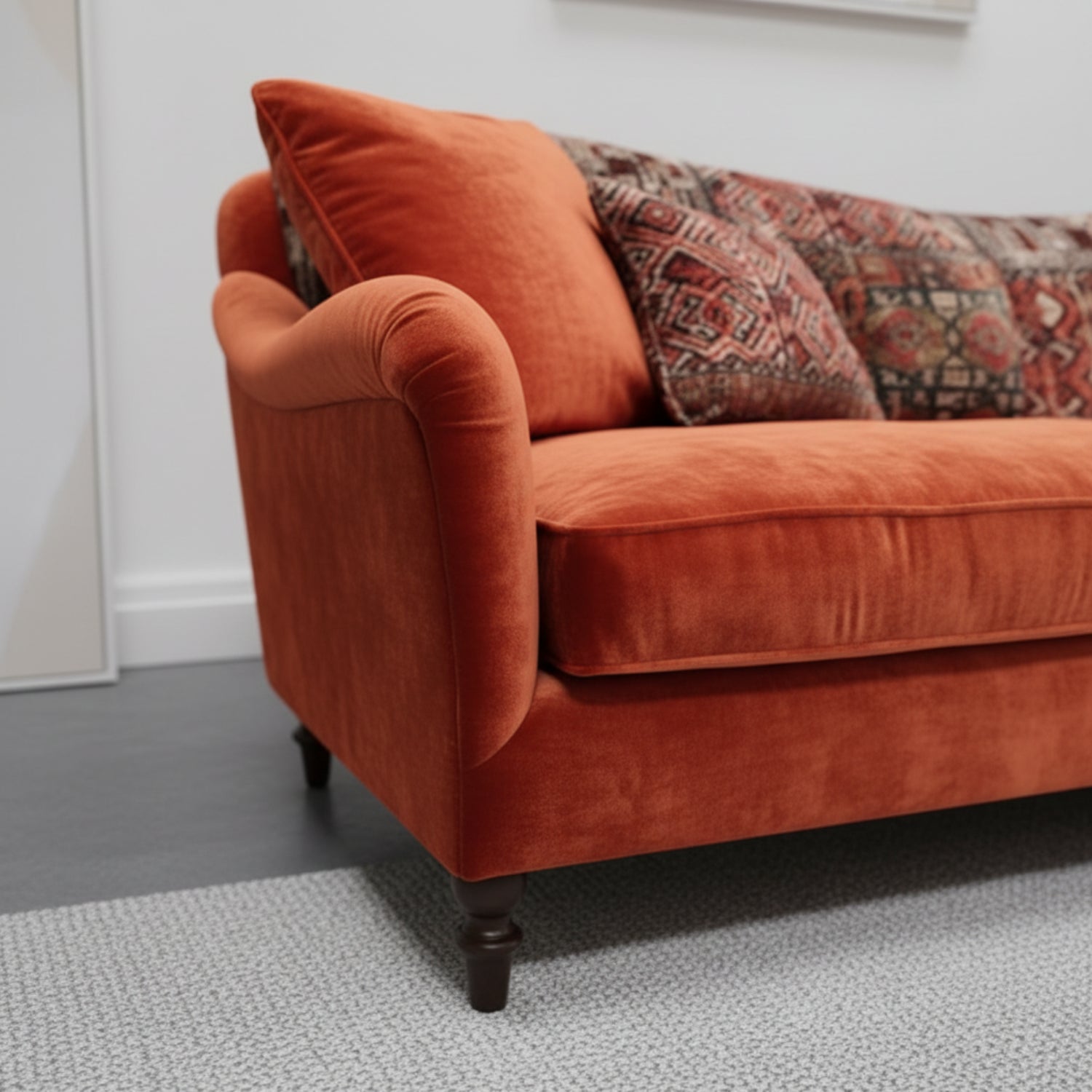 Art Deco style sofa with luxurious and timeless appeal.