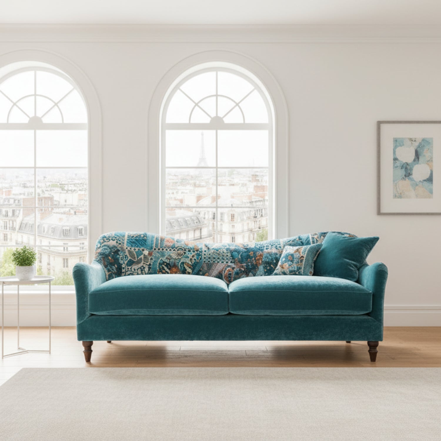 Elegant large sofa designed for sophisticated interiors.