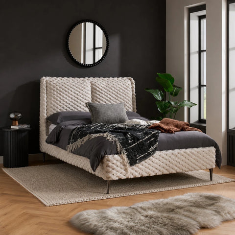 Bold luxury bed with statement design aesthetic.
