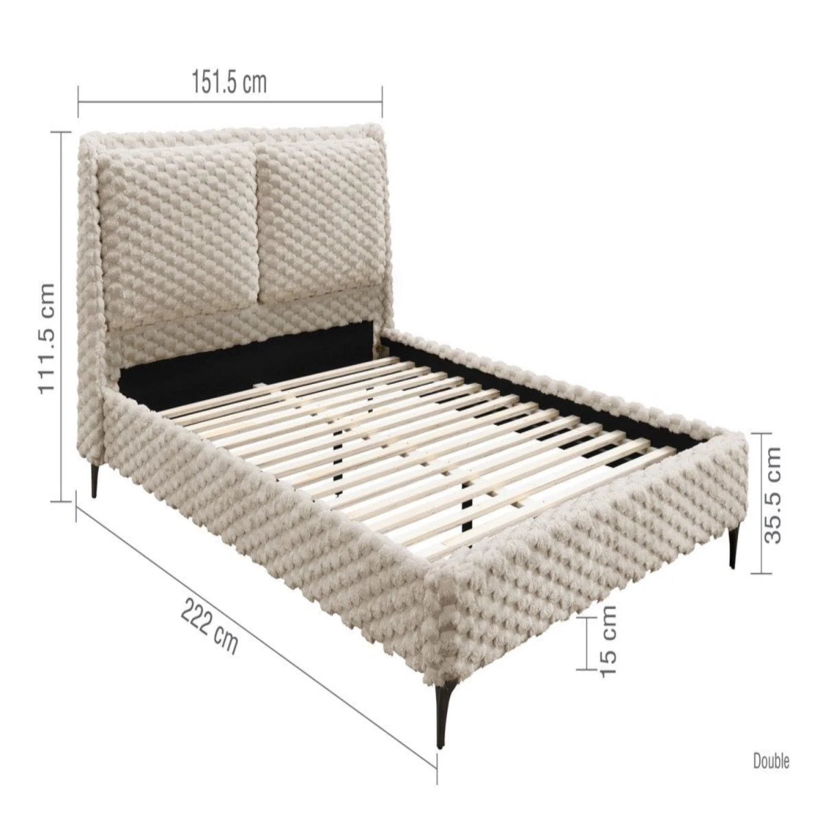 Ideal dimensions for both compact and large spaces.