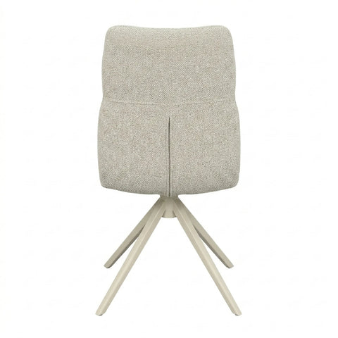 Tino Oatmeal Chenille Swivel Dining Chairs Set of 4 6 8