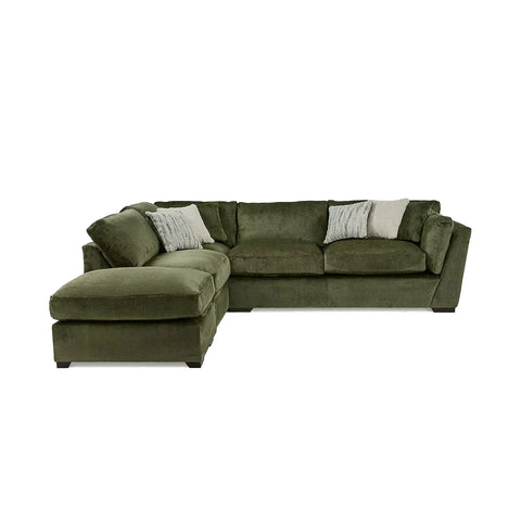 Titus Fabric Corner Chaise Sofa with Footstool