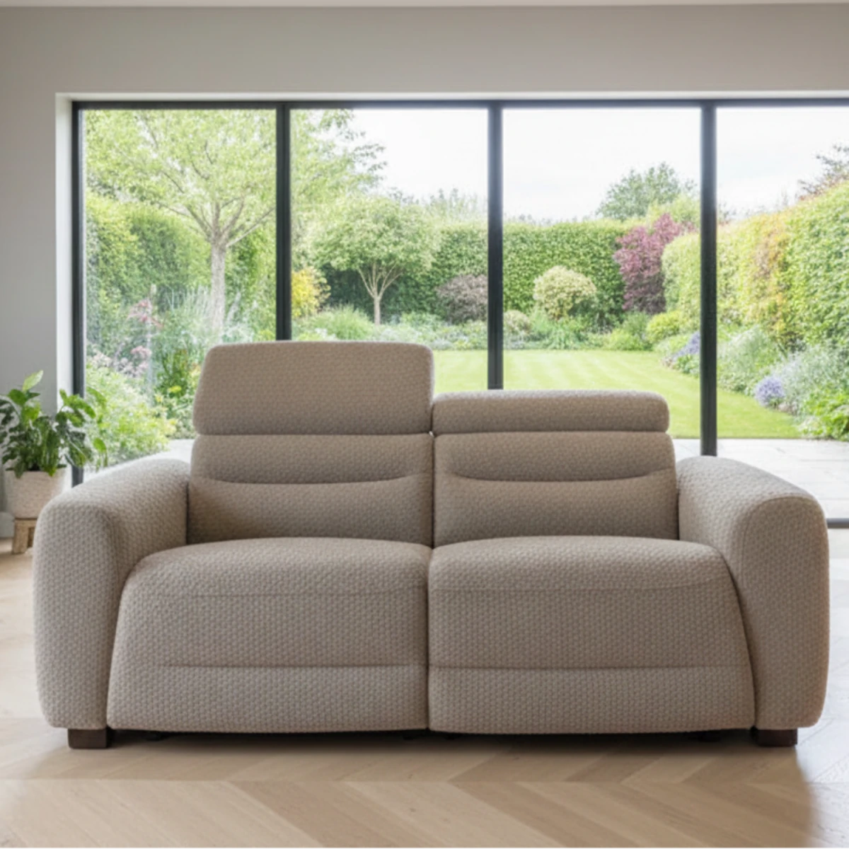 Modern electric recliner sofa designed for family comfort.