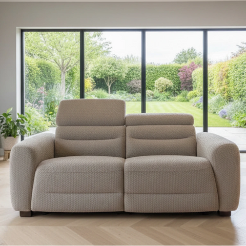 Modern electric recliner sofa designed for family comfort.