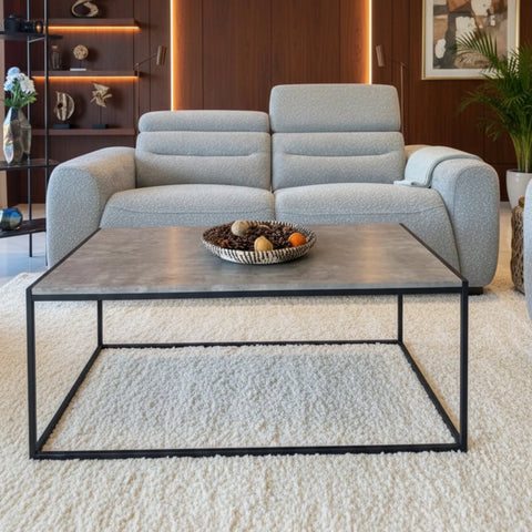 Deep cushioned seating for relaxing and lounging.