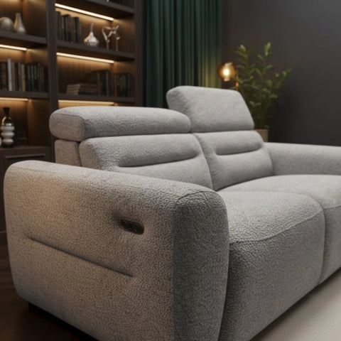 Supportive seating with plush cushioning and back support.