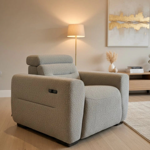 Motorized recliner chair for effortless personalized comfort.