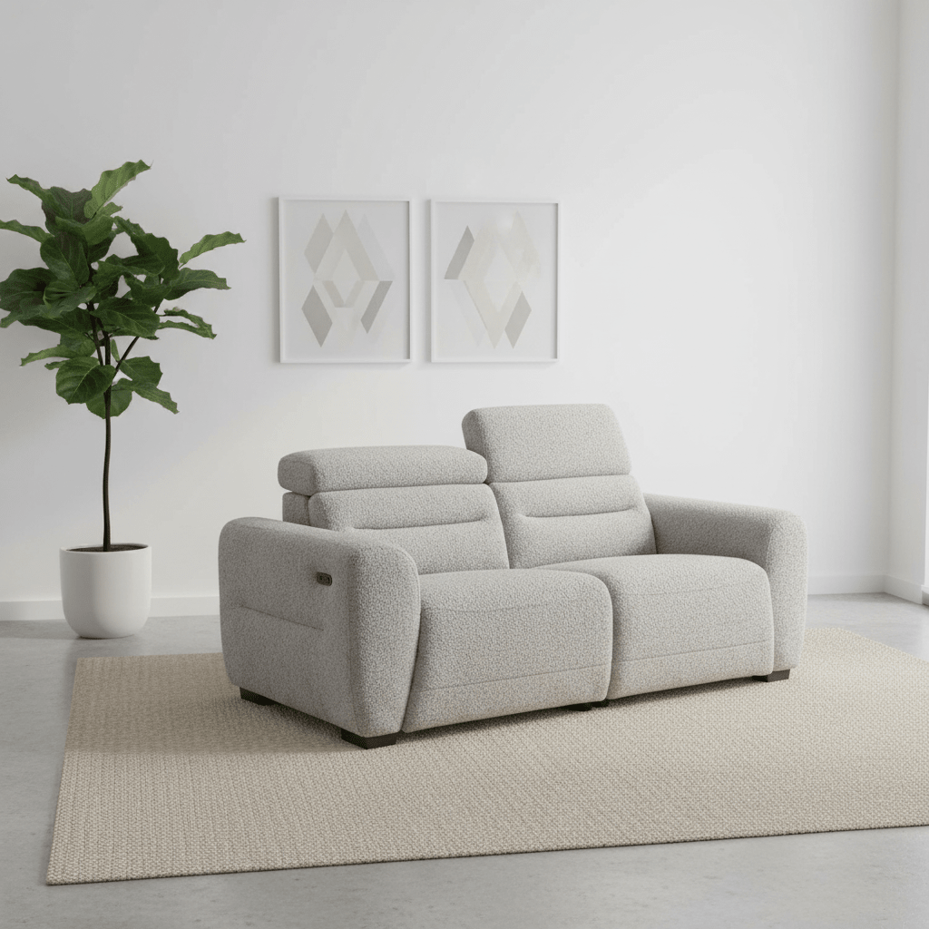 Tokira Elite Grey Fabric 3 Seater Electric Recliner Sofa