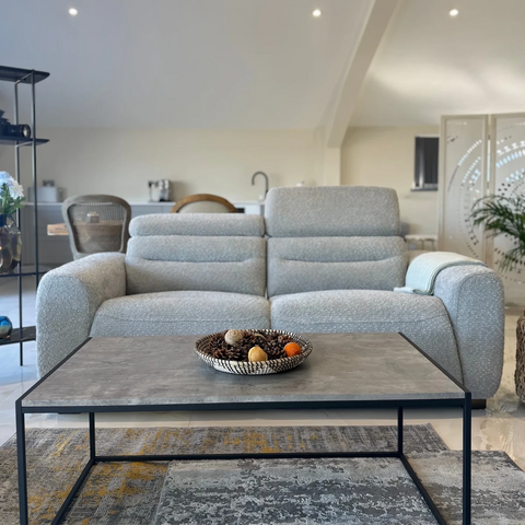 Tokira Elite Grey Fabric 3 Seater Electric Recliner Sofa