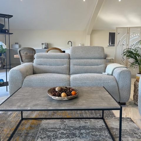 Tokira Elite Grey Fabric 3 Seater Electric Recliner Sofa