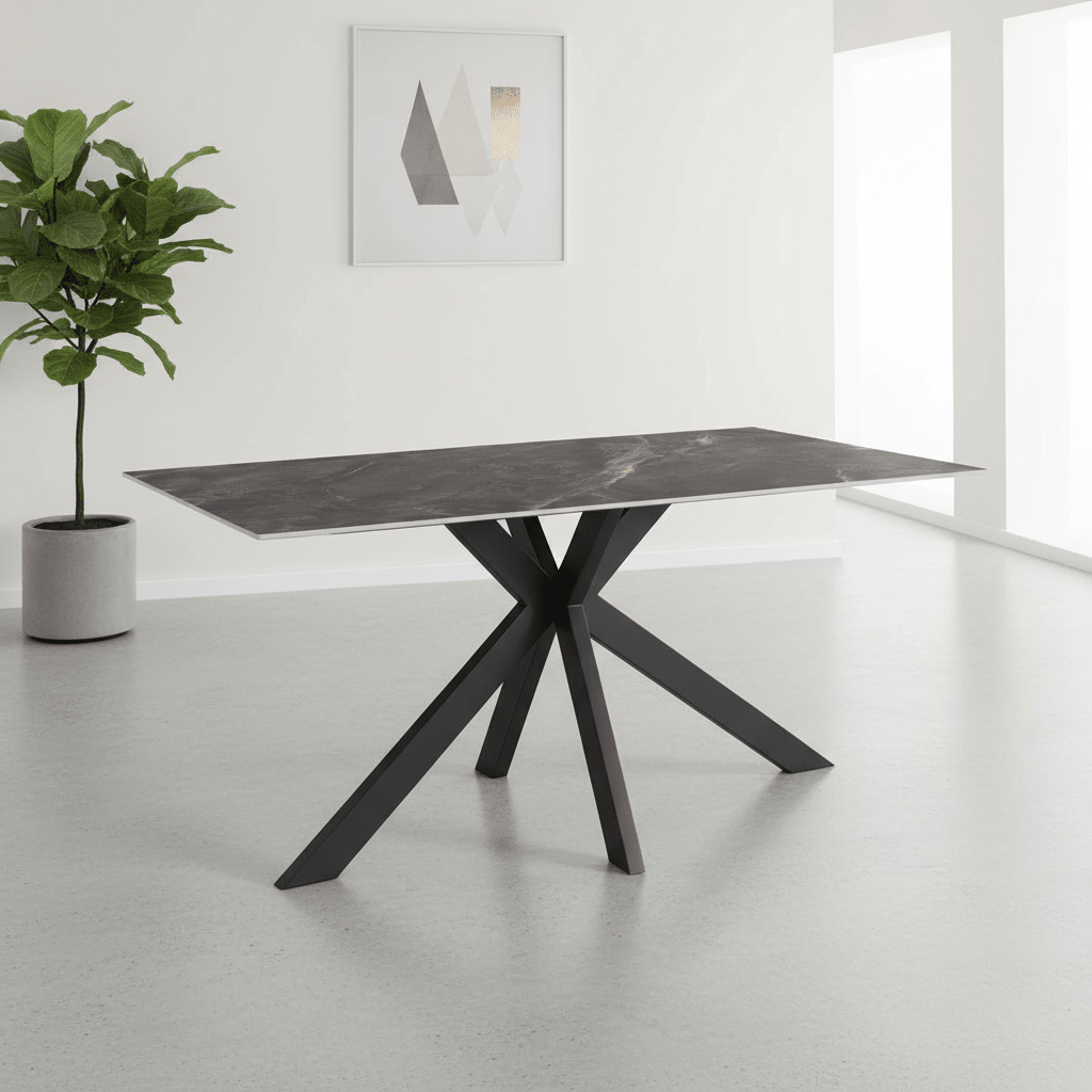 Oslo 1.8M Grey Ceramic Top Dining Table