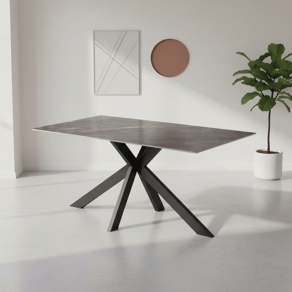 Oslo 1.6M Grey Ceramic Top Dining Table