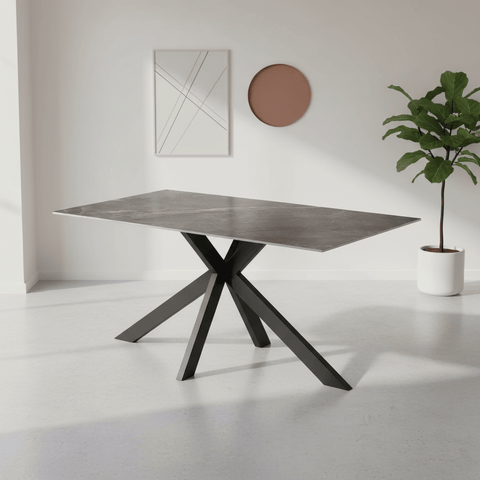 Oslo 1.6M Grey Ceramic Top Dining Table