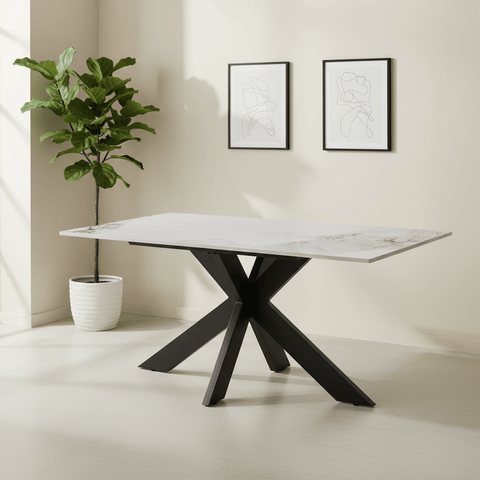 Oslo 1.8M White Ceramic Top Dining Table