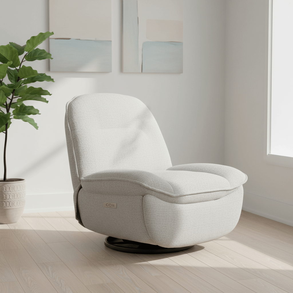 Modern Arm Less Torino Swivel TV or Gaming Recliner Chair