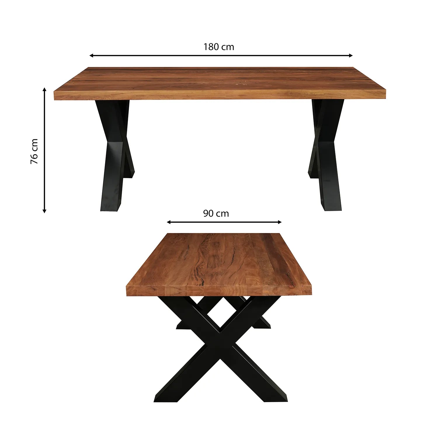 Toronto Reclaimed Wood Dining Table with Earth Dining Chairs - Pendle Village Furniture