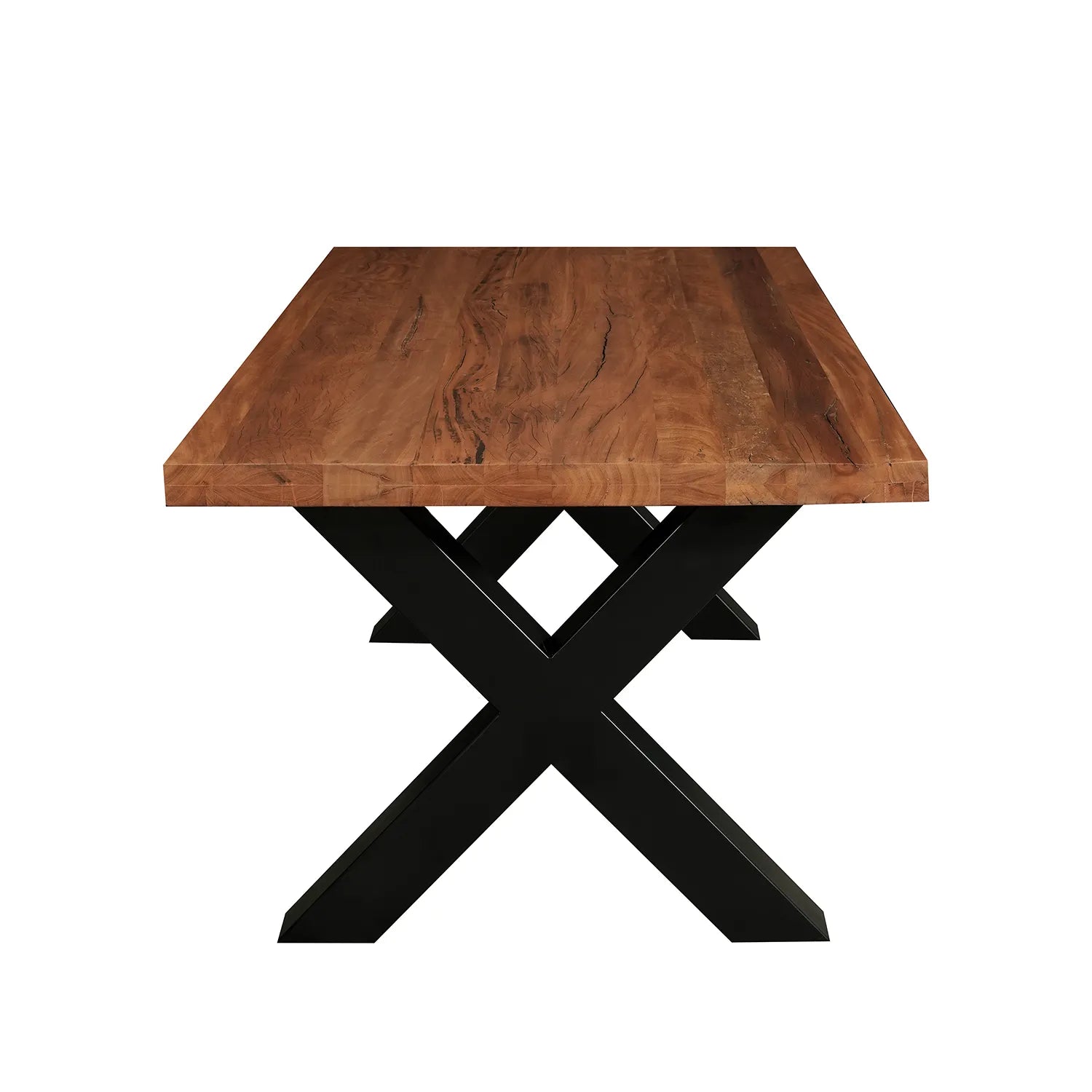 Toronto Reclaimed Wood Dining Table with Earth Dining Chairs - Pendle Village Furniture