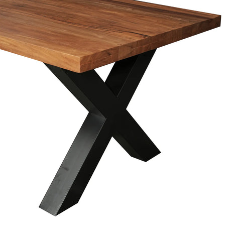 Toronto Reclaimed Wood Dining Table with Earth Dining Chairs - Pendle Village Furniture