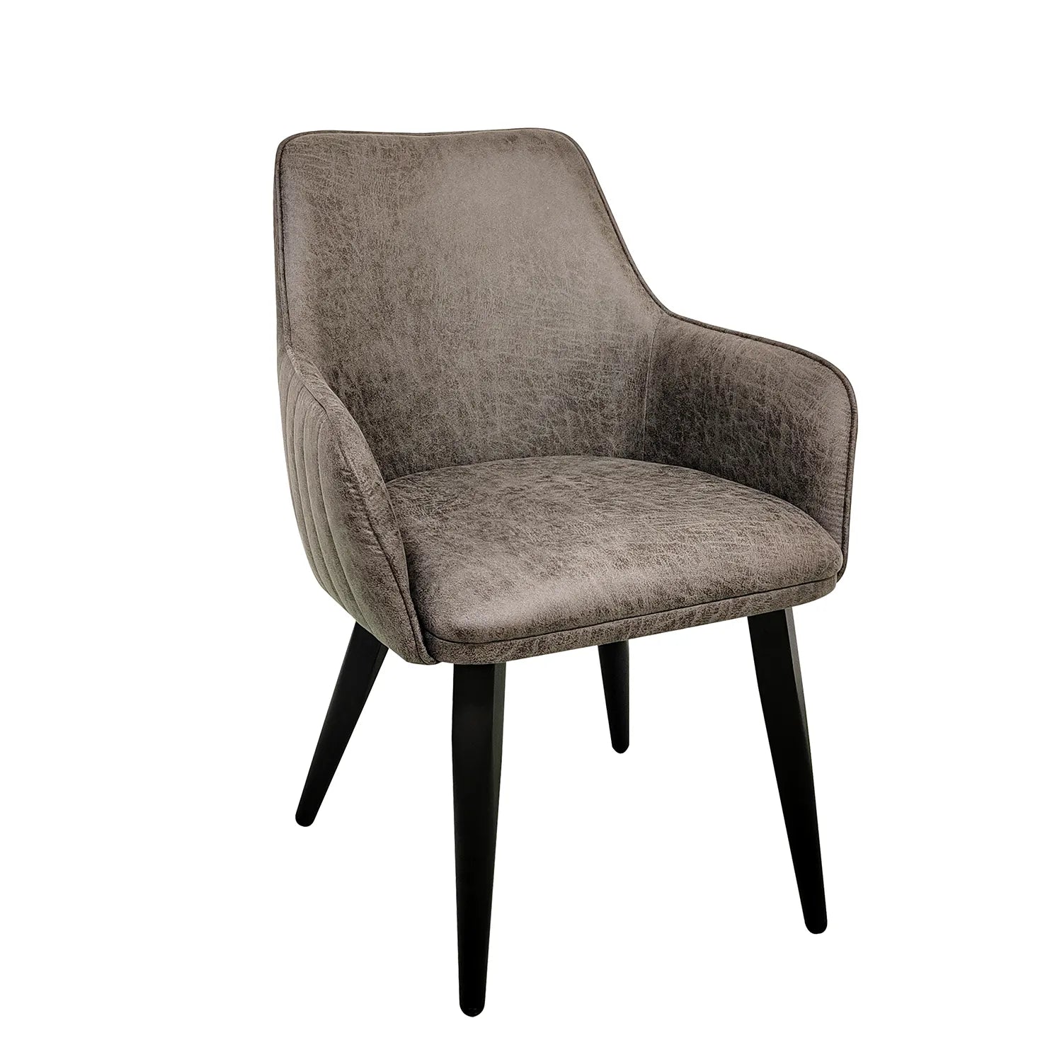 Toronto Vintage Grey Leather Set of 6 Dining Chairs,