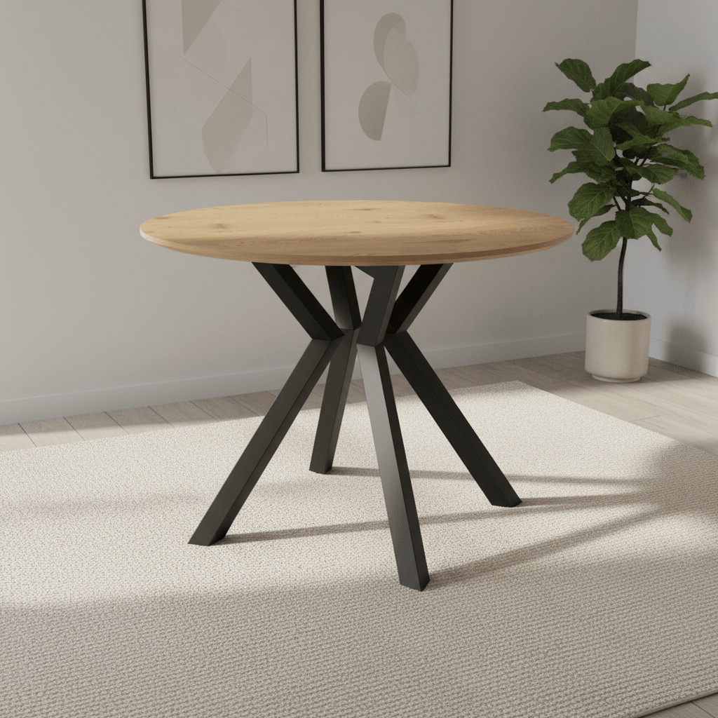 Toronto 110cm Wood Effect Round Dining Table