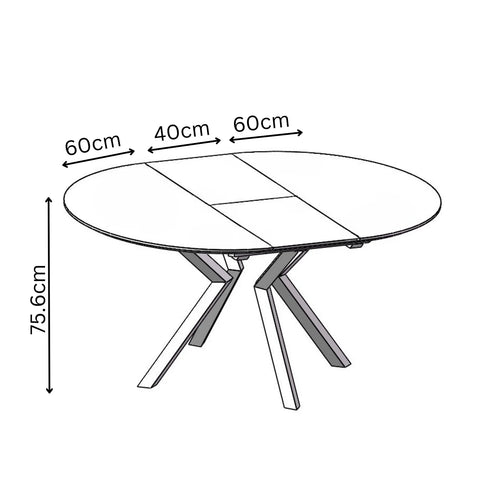 Toronto 120 - 160cm Wood Effect Extending Oval Dining Table - Pendle Village Furniture