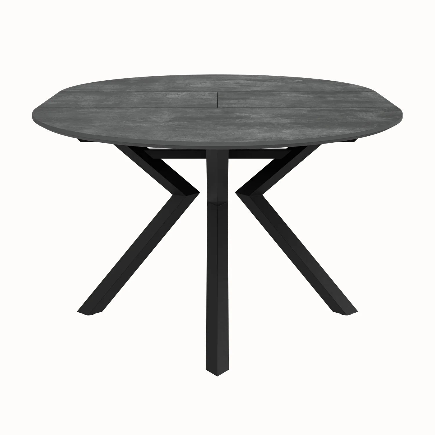Toronto 120 - 160cm Grey Ceramic Extending Round/Oval Dining Table - Pendle Village Furniture