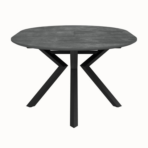 Toronto 120 - 160cm Grey Ceramic Extending Round/Oval Dining Table - Pendle Village Furniture