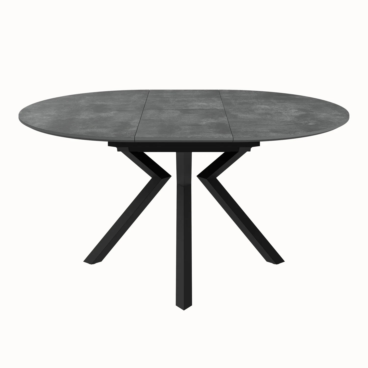 Toronto 120 - 160cm Grey Ceramic Extending Round/Oval Dining Table - Pendle Village Furniture