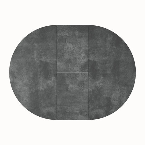 Toronto 120 - 160cm Grey Ceramic Extending Round/Oval Dining Table - Pendle Village Furniture