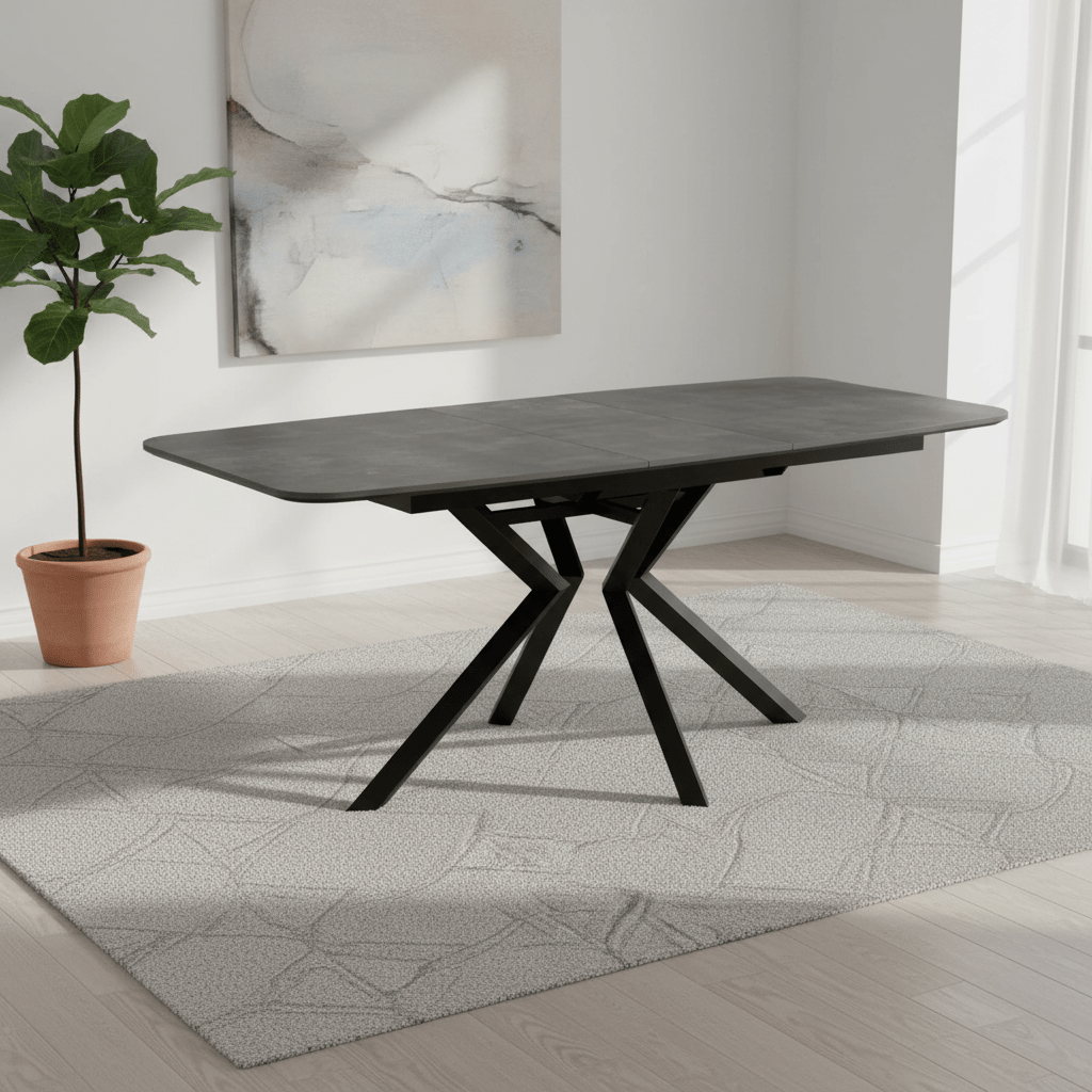 Toronto 160-200cm Grey Ceramic Extending Dining Table