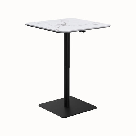 Toronto Wood Effect Bistro Bar Table with Ivory Fabric Bar Stools - Pendle Village Furniture