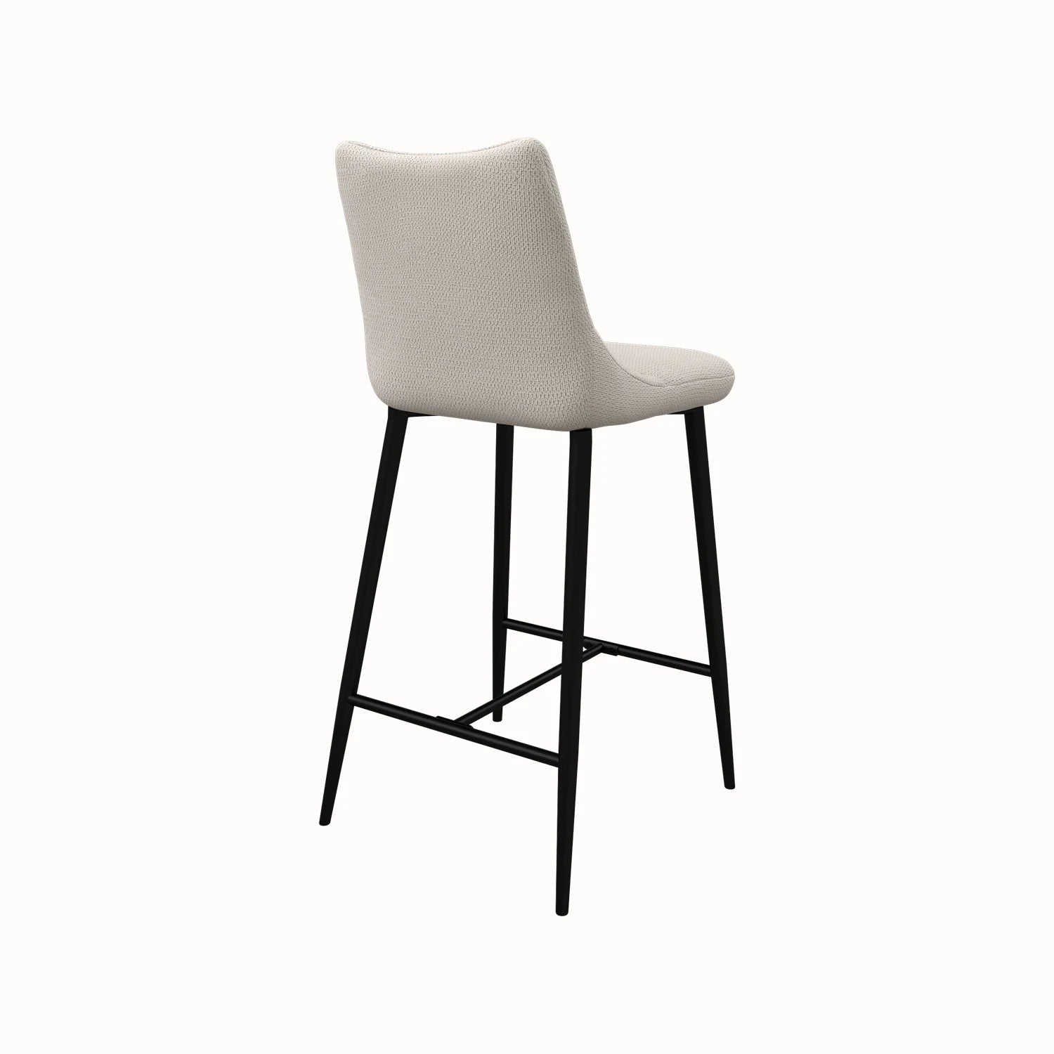 Toronto Wood Effect Bistro Bar Table with Ivory Fabric Bar Stools - Pendle Village Furniture