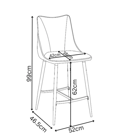 Toronto Wood Effect Bistro Bar Table with Ivory Fabric Bar Stools - Pendle Village Furniture