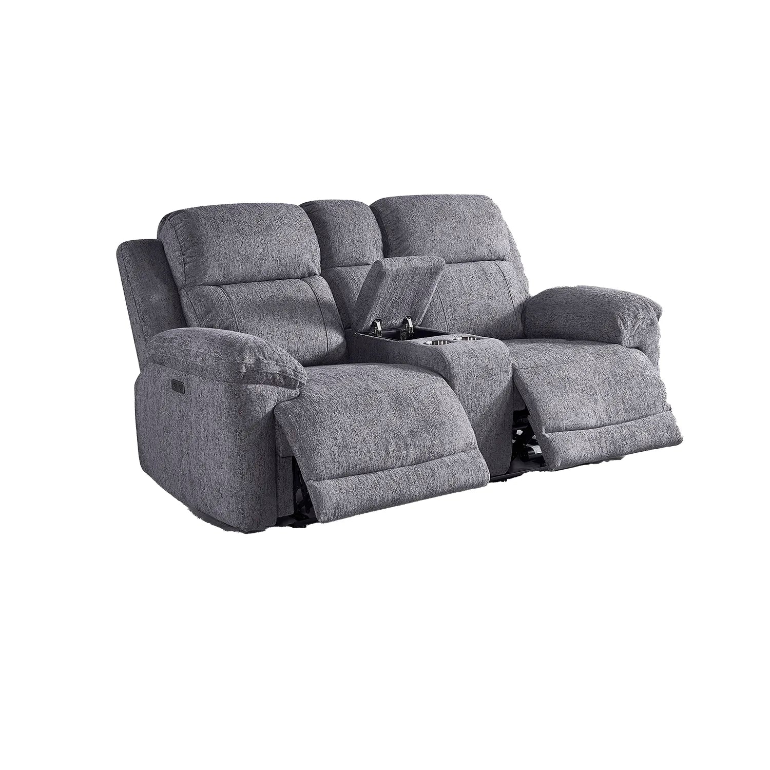 Touch Haven 2 Seater Heavy Duty Fabric Power Recliner Sofa with USB Ports - Pendle Village Furniture